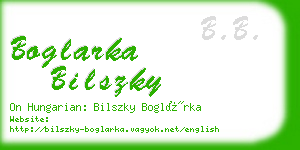 boglarka bilszky business card